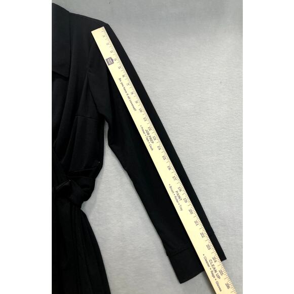 Pamela Dennis PCG Womens Black Long Sleeve Wrap Dress Size L -NWT - Picture 3 of 6